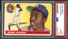 Load image into Gallery viewer, 1955 Topps #47 Hank Aaron HOF Milwaukee Braves PSA 2.5 GD+
