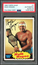 Load image into Gallery viewer, 1985 Topps WWF #1 Hulk Hogan Auto PSA Auto 10
