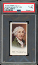 Load image into Gallery viewer, 1927 Carreras Famous Men #19 George Washington U.S. President PSA 4 VG-EX
