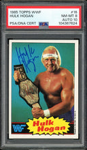 Load image into Gallery viewer, 1985 Topps WWF #16 Hulk Hogan Auto PSA 8 Auto 10
