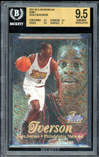 Load image into Gallery viewer, 1997 Flair Showcase Allen Iverson Row 1 HOF Philadelphia 76ers BGS 9.5 Gem Mint
