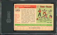 Load image into Gallery viewer, 1955 Topps #123 Sandy Koufax Rookie HOF Brooklyn Dodgers SGC 5.5 EX+
