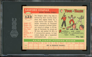 1955 Topps #123 Sandy Koufax Rookie HOF Brooklyn Dodgers SGC 5.5 EX+