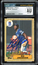 Load image into Gallery viewer, 1987 Topps Tiffany #170 Bo Jackson Rookie Auto Kansas City Royals CGC Auto 10
