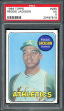 Load image into Gallery viewer, 1969 Topps #260 Reggie Jackson Rookie HOF Oakland Athletics PSA 5 EX
