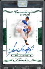 Load image into Gallery viewer, 2020 Flawless Legendary Signatures Sandy Koufax Auto Emerald /3 HOF Los Angeles Dodgers
