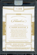 Load image into Gallery viewer, 2020 Flawless Legendary Signatures Sandy Koufax Auto Emerald /3 HOF Los Angeles Dodgers
