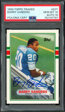 Load image into Gallery viewer, 1989 Topps Traded #83T Barry Sanders Rookie Auto HOF Detroit Lions PSA 10 Auto 10 4SC Elite

