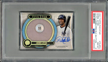 Load image into Gallery viewer, 2021 Topps Five Star Derek Jeter Patch Auto Jumbo Prime Relic Button /5 HOF New York Yankees PSA 8
