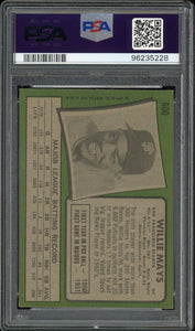 1971 Topps #600 Willie Mays HOF San Francisco Giants PSA 6 EX-MT