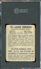 Load image into Gallery viewer, 1948 Leaf #79 Jackie Robinson Rookie HOF Brooklyn Dodgers SGC 2 GD
