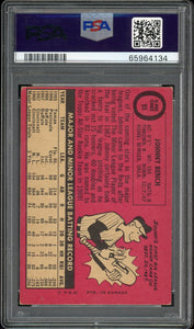 1969 O-Pee-Chee #95 Johnny Bench Auto HOF Cincinnati Reds PSA 4 Auto 10