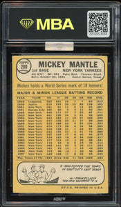 1968 Topps #280 Mickey Mantle HOF New York Yankees MBA 4.5 VG-EX+ MBA Silver