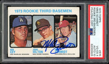 Load image into Gallery viewer, 1973 Topps #615 Mike Schmidt Rookie Auto HOF Philadelphia Phillies PSA 4 Auto 10
