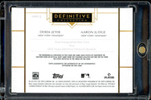 Load image into Gallery viewer, 2025 Topps Definitive Aaron Judge Derek Jeter Patch Auto /10 Black New York Yankees
