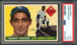 1955 Topps #123 Sandy Koufax Rookie HOF Brooklyn Dodgers PSA 3.5 VG+