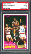 Load image into Gallery viewer, 1981 Topps #21 Magic Johnson HOF Los Angeles Lakers PSA 9 Mint
