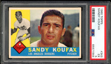 Load image into Gallery viewer, 1960 Topps #343 Sandy Koufax HOF Brooklyn Dodgers PSA 5 EX
