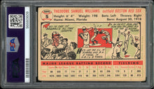 Load image into Gallery viewer, 1956 Topps #5 Ted Williams White Back HOF Boston Red Sox PSA 3 VG
