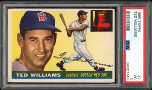 1955 Topps #2 Ted Williams HOF Boston Red Sox PSA 3 VG