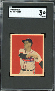 1949 Bowman #27 Bob Feller HOF Cleveland Indians SGC 3 VG