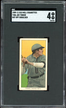 Load image into Gallery viewer, 1909-1911 T206 Joe Tinker Bat Off Shoulder Old Mill Back HOF Chicago Cubs SGC 4 VG-EX
