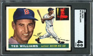 1955 Topps #2 Ted Williams HOF Boston Red Sox SGC 4 VG-EX