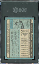 Load image into Gallery viewer, 1980 Topps #482 Rickey Henderson Rookie HOF Oakland Athletics SGC 7.5 NM+
