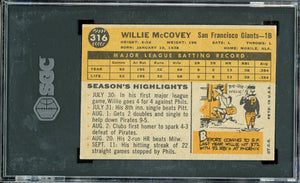 1960 Topps #316 Willie McCovey Rookie HOF San Francisco Giants SGC 5.5 EX+