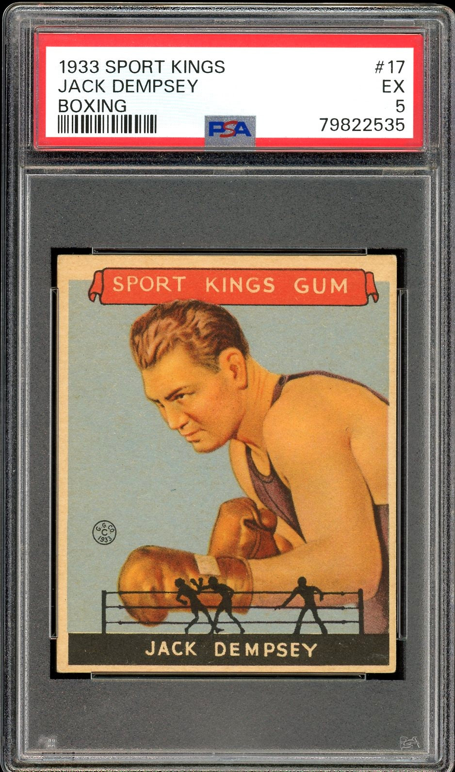 1933 Goudey Sport Kings #17 Jack Dempsey PSA 5 EX