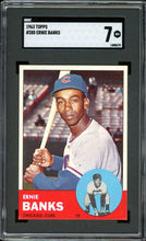 Load image into Gallery viewer, 1963 Topps #380 Ernie Banks HOF Chicago Cubs SGC 7 NM
