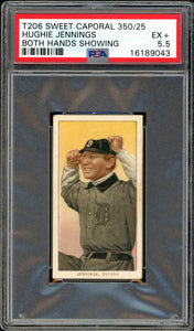 1909-1911 T206 Hughie Jennings Both Hands Showing HOF Detroit Tigers PSA 5.5 EX+ PWCC-A