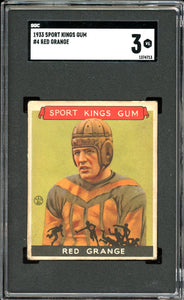 1933 Goudey Sport Kings #4 Red Grange HOF Chicago Bears SGC 3 VG