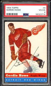 1954 Topps #8 Gordie Howe HOF Detroit Red Wings PSA 4 VG-EX PWCC-A