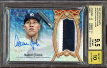 Load image into Gallery viewer, 2022 Topps Dynasty Aaron Judge Patch Auto /10 New York Yankees BGS 9.5 Auto 10
