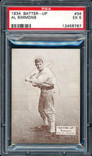 Load image into Gallery viewer, 1934-36 Batter-Up #5 Al Simmons HOF Chicago White Sox PSA 5 EX
