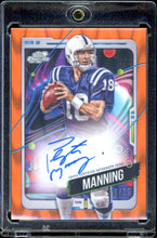 Load image into Gallery viewer, 2024 Topps Cosmic Chrome Peyton Manning Auto /25 Orange HOF Indianapolis Colts
