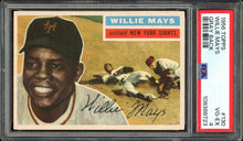 Load image into Gallery viewer, 1956 Topps #130 Willie Mays Gray Back HOF New York Giants PSA 4 VG-EX
