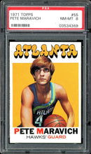 Load image into Gallery viewer, 1971 Topps #55 Pete Maravich HOF Atlanta Hawks PSA 8 NM-MT
