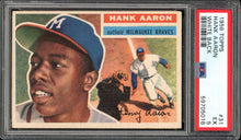 Load image into Gallery viewer, 1956 Topps #31 Hank Aaron White Back HOF Milwaukee Braves PSA 5 EX
