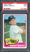 Load image into Gallery viewer, 1965 Topps #350 Mickey Mantle HOF New York Yankees PSA 5 EX
