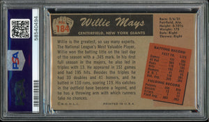 1955 Bowman #184 Willie Mays HOF New York Giants PSA 5 EX