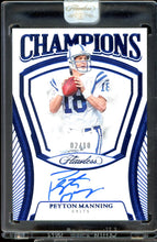 Load image into Gallery viewer, 2025 Panini Flawless Peyton Manning Auto /10 Champions HOF Indianapolis Colts
