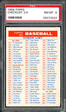 Load image into Gallery viewer, 1956 Topps Checklist 2/4 PSA 8 NM-MT

