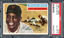 Load image into Gallery viewer, 1956 Topps #130 Willie Mays Gray Back HOF New York Giants PSA 6 EX-MT
