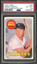 Load image into Gallery viewer, 1969 Topps #500 Mickey Mantle HOF New York Yankees PSA 6.5 EX-MT+
