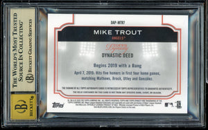 2020 Topps Dynasty Mike Trout Patch Auto /10 BGS 9.5 Gem Mint Auto 10