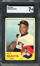 Load image into Gallery viewer, 1963 Topps #300 Willie Mays HOF San Francisco Giants SGC 7 NM
