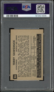 1952 Parkhurst #86 Terry Sawchuk HOF Detroit Red Wings PSA 7 NM