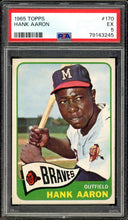 Load image into Gallery viewer, 1965 Topps #170 Hank Aaron HOF Milwaukee Braves PSA 5 EX
